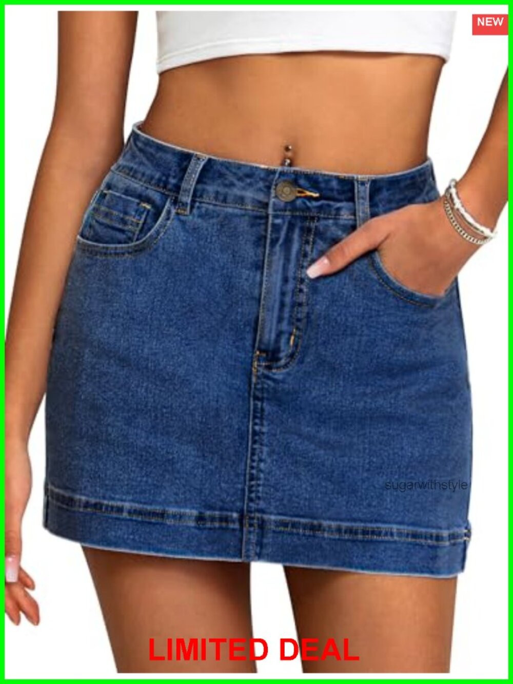 Jean Skorts for Women High Waisted Denim Mini Skirt